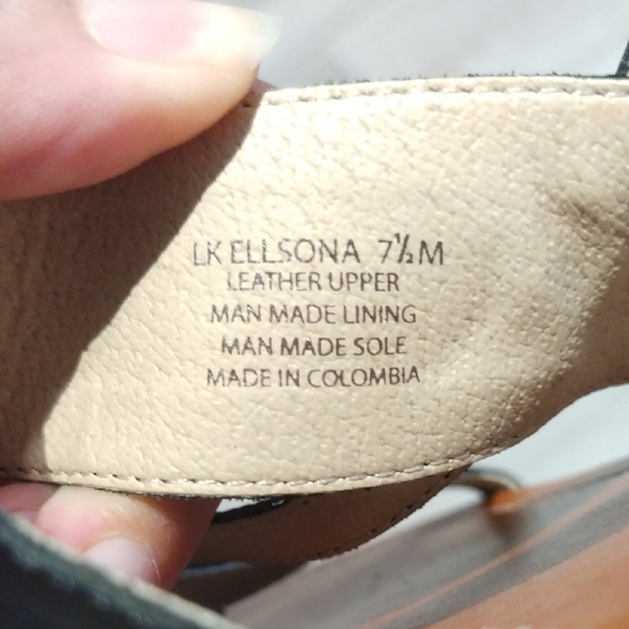 Lucky Brand Black and Tan Strappy Sandals - Picture 9 of 14